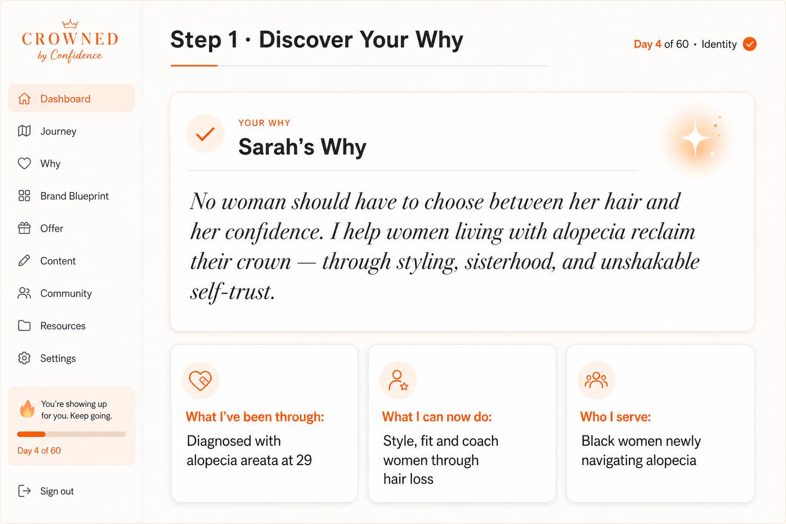 She turned her own alopecia diagnosis into her message.